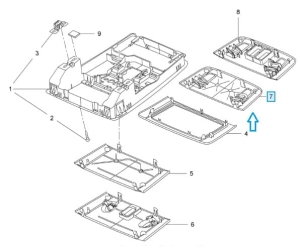 Pokrywa konsoli dachu Astra J