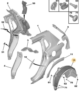 nadkole lewy tył peugeot 2008  (2013-2019)