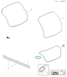 Uszczelka tylnej klapy Astra J Sedan