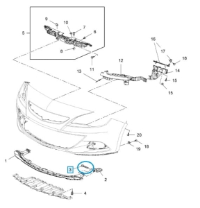 Śruba montażowa dolnego wspornika belki 