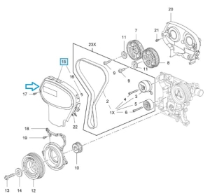Osłona paska rozrządu Astra J 1.6T