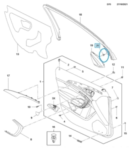 Spinka maskownicy głośnika wysokotonowego Insignia A