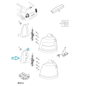 USZCZELKA LAMPY TYŁ OPEL ZAFIRA B od 2008R. 