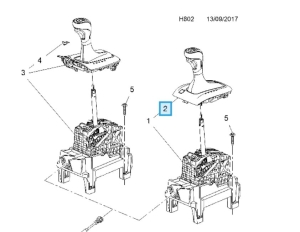 gałka zmiany biegów mokka 
