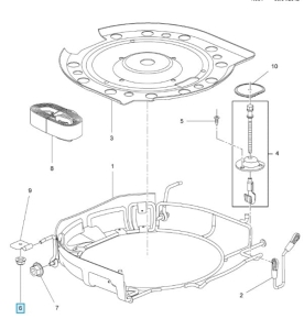 Nakrętka M8 kosza koła zapasowego Zafira C