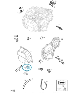 Śruba montażowa OSŁONA BOCZNA OBUDOWY ZAWORÓW