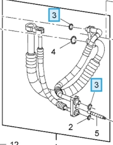 Uszczelka przewodu chłodnicy klimatyzacji Meriva B