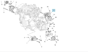 WSPORNIK TYLNY PODUSZKI SILNIKA MERIVA B