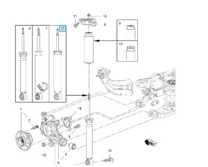 oryginalny amortyzator tył insignia a kombi 