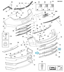 Wkładka tylnego zderzaka Ingsignia A Kombi