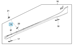 Spinacz listwy progowej Insignia B