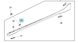Spinacz listwy progowej Insignia B