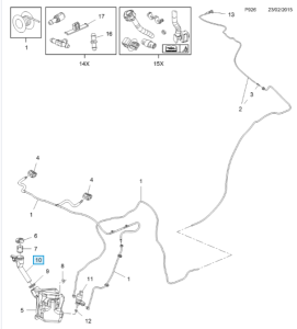 Rurka zbiornika płynu spryskiwacza Adam 
