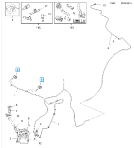 Dysza przedniej szyby Opel Adam 