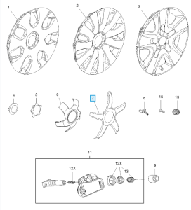 Pokrywa felgi aluminiowej Astra J 