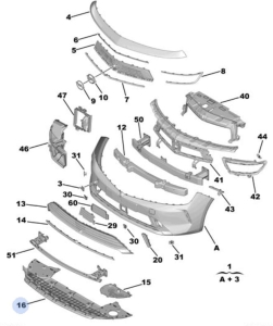 dolne wzmocnienie zderzaka przód astra l