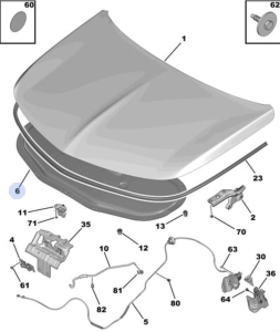 oryginalne wygłuszenie maski astra l