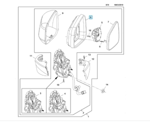 obudowa lusterla lewa mokka/ mokka x