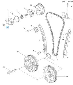 Śruba mocująca zawór elektromagnetyczny  Astra J 1.4T