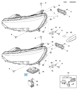 Układ sterowania reflektora Insignia B