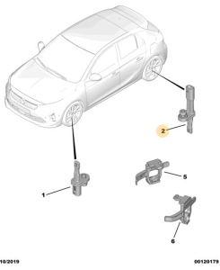 Czujnik ABS tylnej piasty Mokka 2021