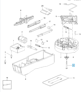 Śruba montażowa koło dojazdowe Insignia A