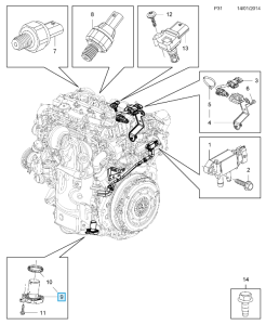 Czujnik minimalny oleju Zafira C