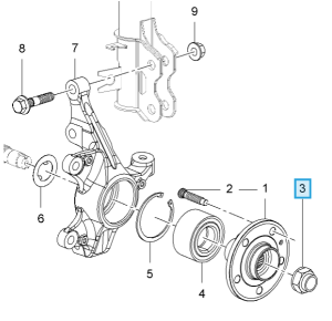 Nakrętka centralna przegubu Mokka/Mokka X