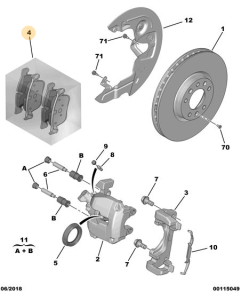 Zestaw klocków hamulcowych przednich Combo Life