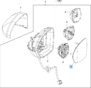 Szkło lusterka zewnętrznego Astra K