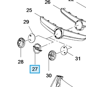 Emblemat kratki chłodnicy Astra J 