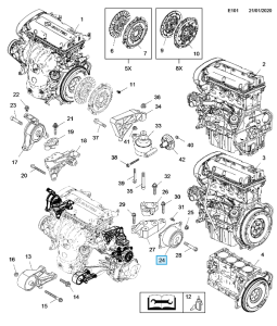 Poduszka skrzyni biegów Zafira B
