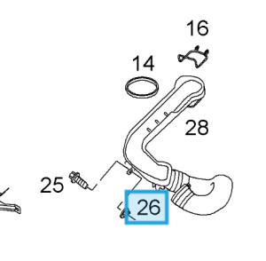 Nakrętka montażowa przewód turbosprężarki Vivaro A