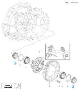 Uszczelka półosi skrzyni biegów Astra K M1x/M22