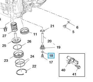 Uszczelniacz korka spustowego oleju skrzynu AF50-8 Insignia B