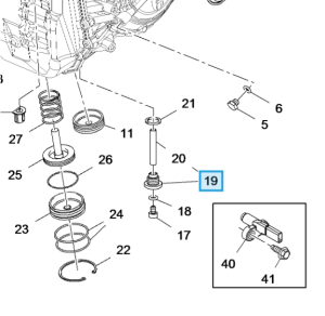 Rurka przelewowa oleju skrzyni automatycznej AF50-8 Insignia B