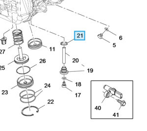 Uszczelka rurki przelewowej skrzyni AF50-8 Insignia B