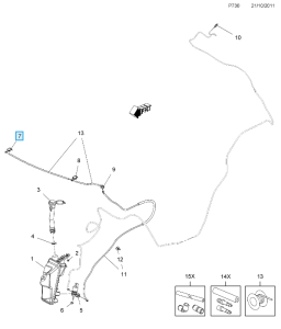Dysza szyby przedniej Meriva B