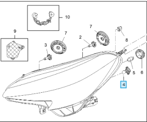 Żarówka kierunkowskazu Corsa E