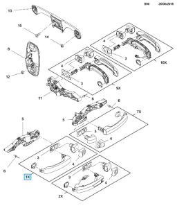 Klamka zewnętrzna drzwi przednich Vivaro B