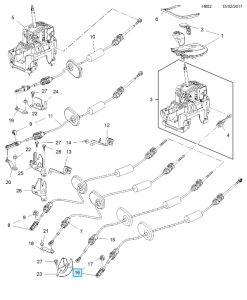Linka sterowania selektora zmiany biegu Insignia A 