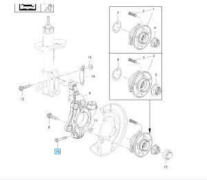 śruba wahacz do zwrotnicy astra j