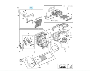 parownik klimatyzacji meriva b