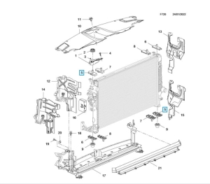 wspornik chłodnicy opel insignia B