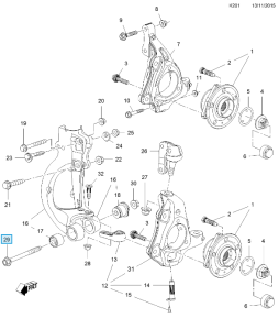 Śruba dolnego sworznia Insignia A OPC