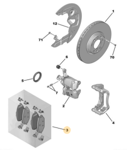 Komplet przednich klocków ham. Astra L 