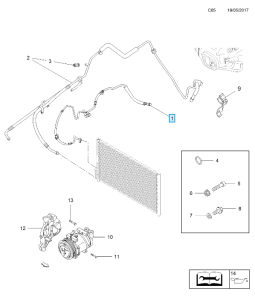 Przewód czynnika klimatyzacji Combo D