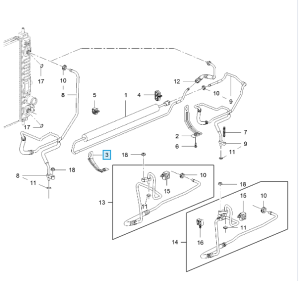 Wspornik przewodu chłodzenia wspomagania Insignia A 
