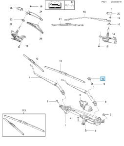 Zaślepka nakrętki ramienia wycieraczki Insignia A 