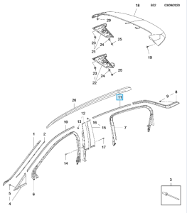Wypraska ramy drzwi Astra K kombi